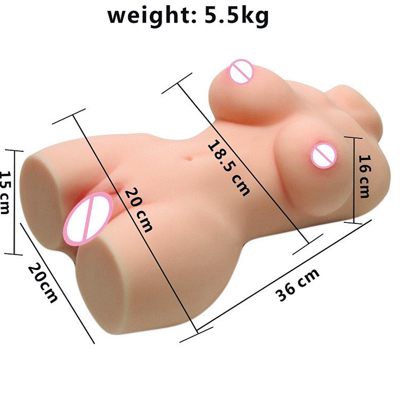 Búp bê tình dục silicon nguyên khối bán thân 5,5kg cho nam thủ dâm