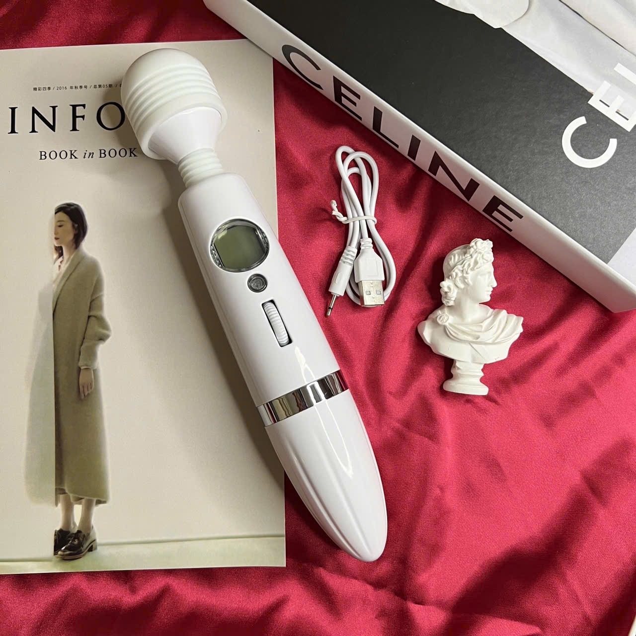 Chày rung lưỡi liếm hai đầu Galaku Nhật Bản có màn hình LCD massage điểm G cực phê