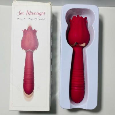 Chày rung thụt lưỡi liếm hai đầu ngụy trang bông hoa hồng không dây massage đa điểm