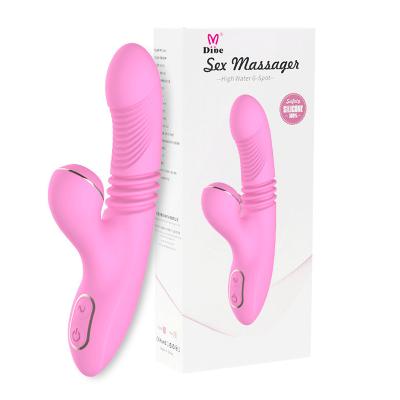 Dương vật Dibe Sex Massager rung thụt ngoáy sưởi ấm có nhánh bú hút hạt le