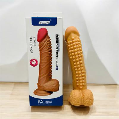 Dương vật Yeain 9.5 inches hít tường gân gai siêu mềm mịn như thật